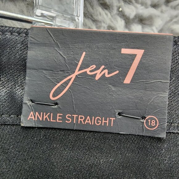 7 For All Mankind Pants Womens 18 Jen 7 Black High Rise Ankle Straight *NWT* - Picture 9 of 15